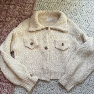 Elegant Cream Women's Cardigan